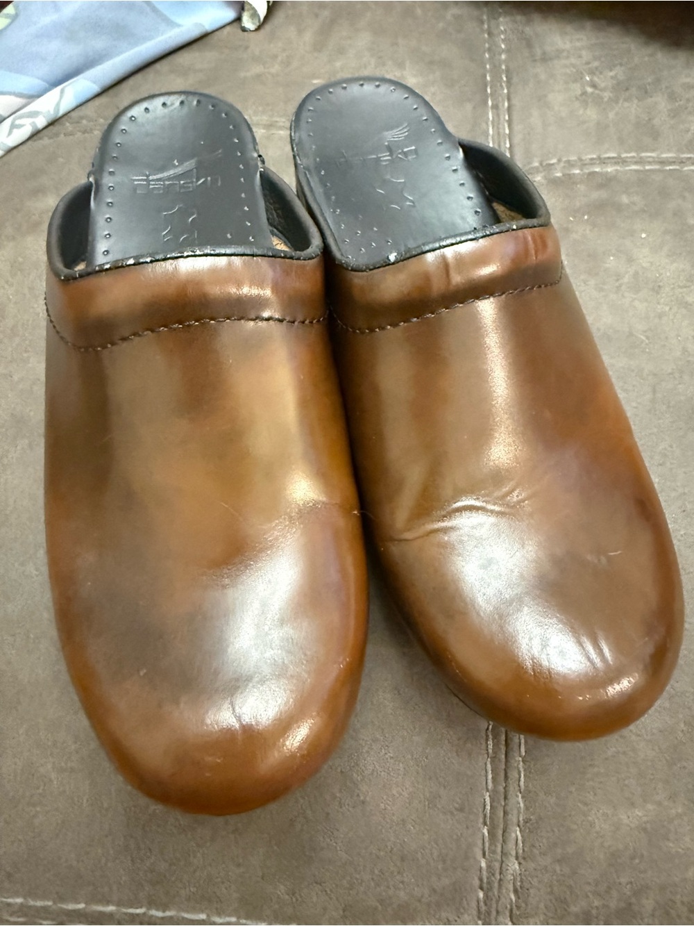 Woman’s Dansko Brown Leather Slip-On Clog